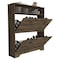 Tuhome Calgary Shoe Rack, Superior Top, One Open Shelf, Two Extendable Shelves, Dark Brown ZLB7107 - alternate 7